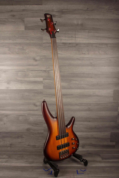 USED - Ibanez SRF700 BBF SR fretless bass - Brown burst flat on display, excellent condition with flatwound strings.