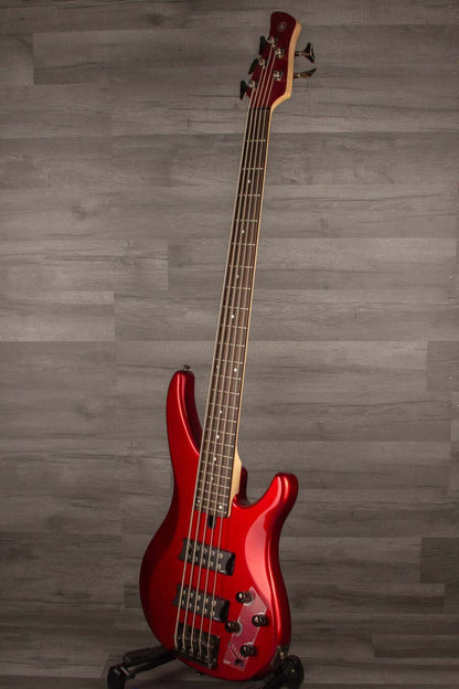 USED Yamaha TRBX305 5-String Bass Guitar - Candy Red