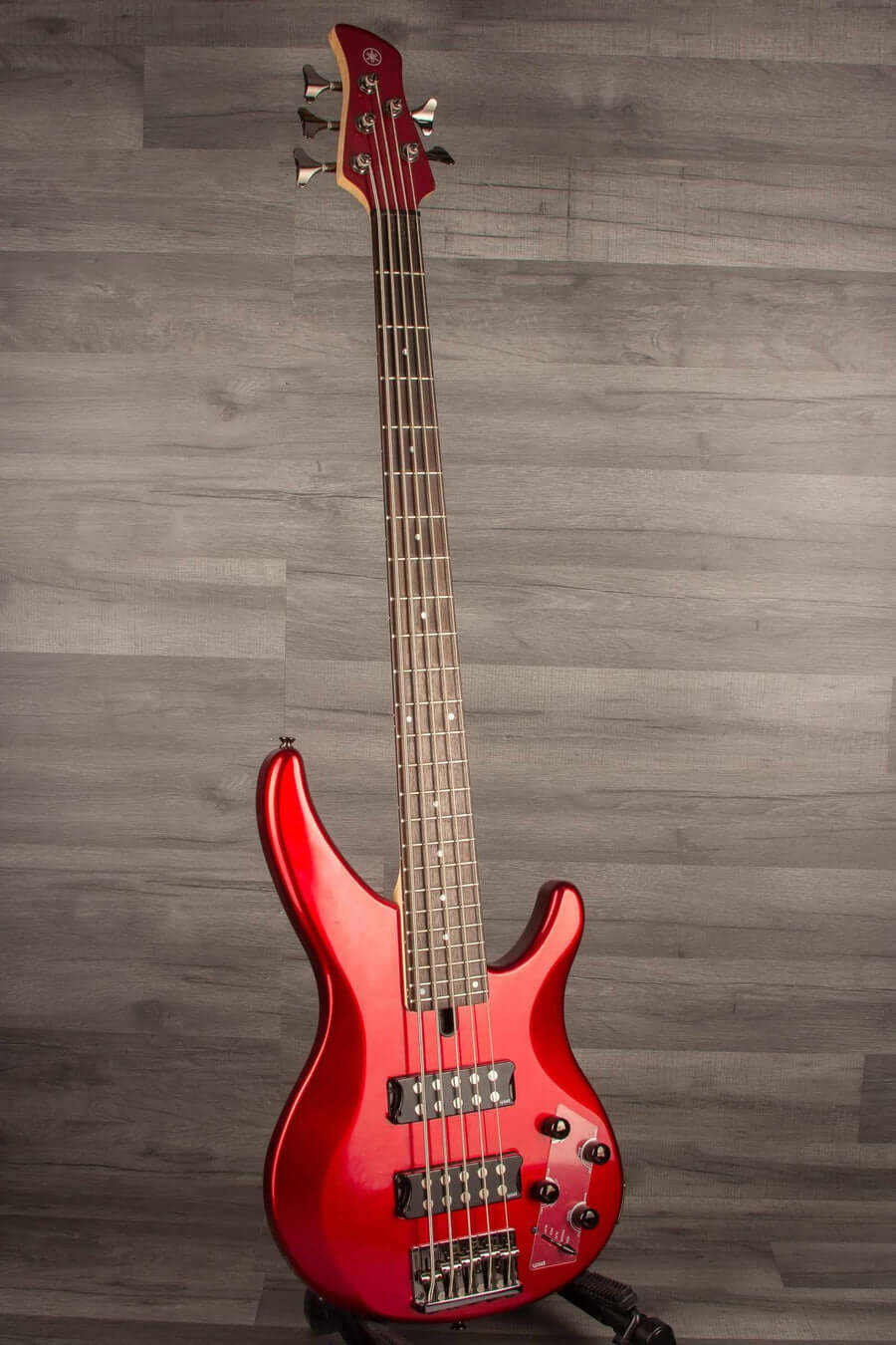 USED Yamaha TRBX305 5-String Bass Guitar - Candy Red