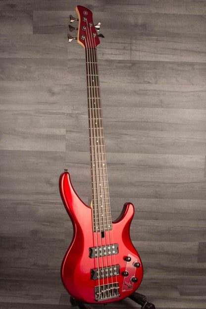USED Yamaha TRBX305 5-String Bass Guitar - Candy Red