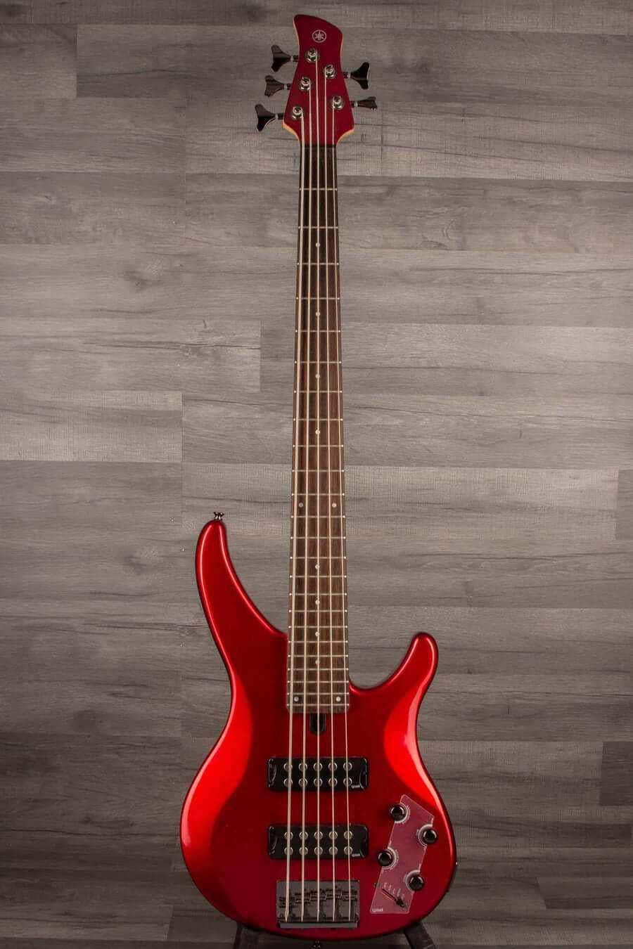 USED Yamaha TRBX305 5-String Bass Guitar - Candy Red
