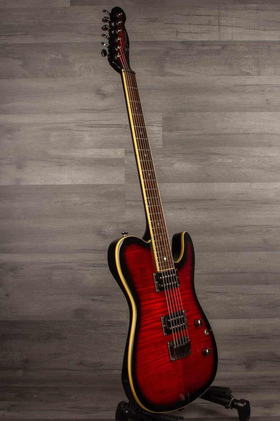 USED - Fender Custom Telecaster FMT HH - Crimson Red Transparent