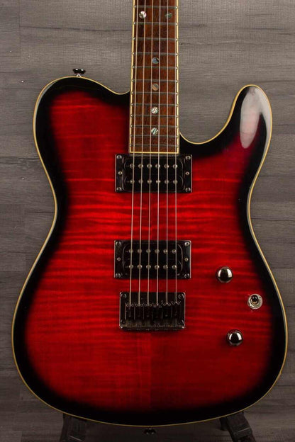 USED - Fender Custom Telecaster FMT HH - Crimson Red Transparent