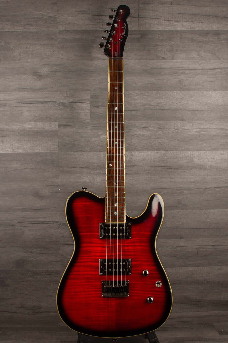 USED - Fender Custom Telecaster FMT HH - Crimson Red Transparent