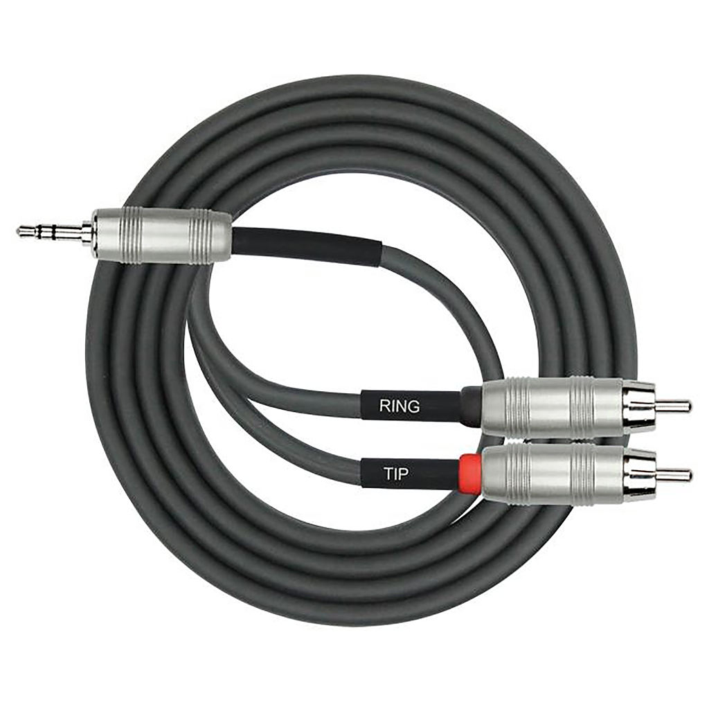 Kirlin Pro Deluxe 3.5MM RCA PHONO STEREO Cable
