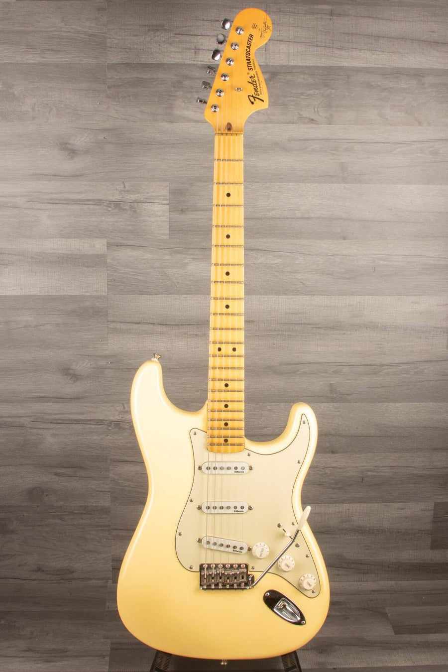 USED Fender Yngwie Malmsteen USA Stratocaster Electric Guitar - Vintage White