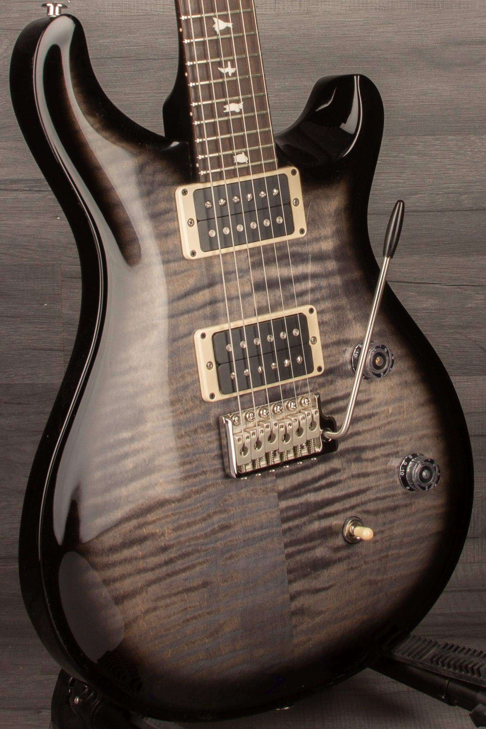 PRS CE24 Faded Grey Black Smokeburst Blackout Neck s#0345795 - MusicStreet