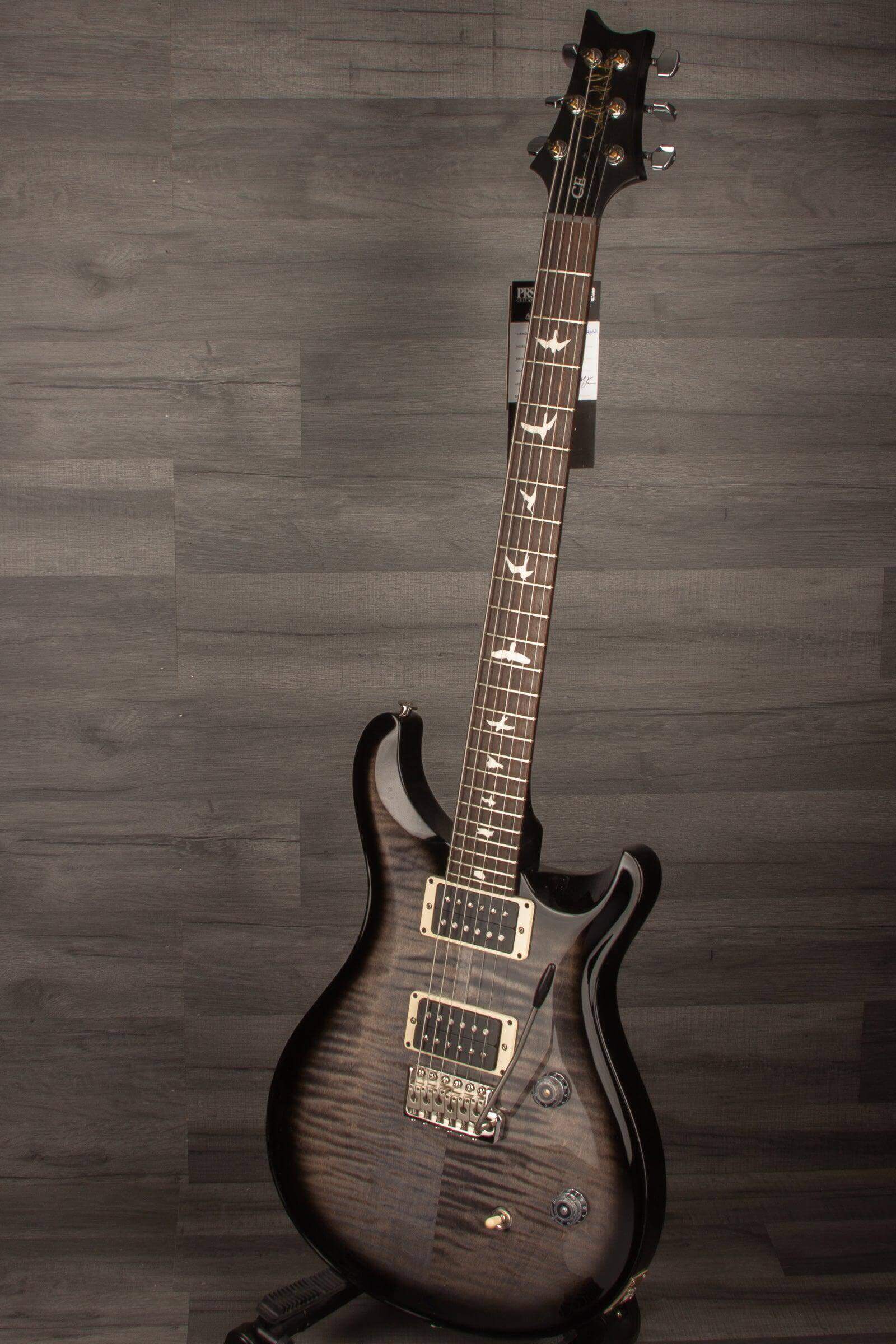 PRS CE24 Faded Grey Black Smokeburst Blackout Neck s#0345795 - MusicStreet