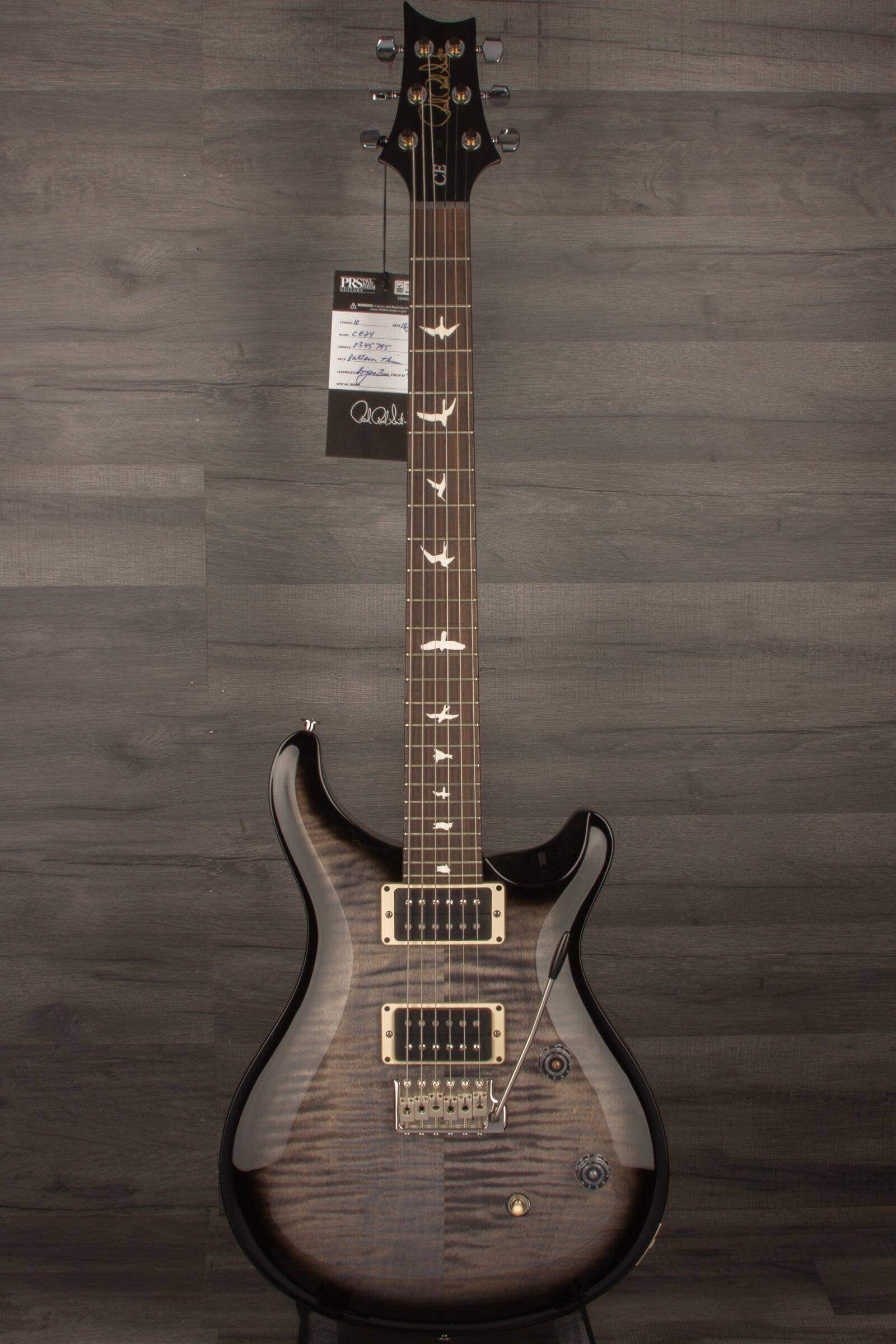 PRS CE24 Faded Grey Black Smokeburst Blackout Neck s#0345795