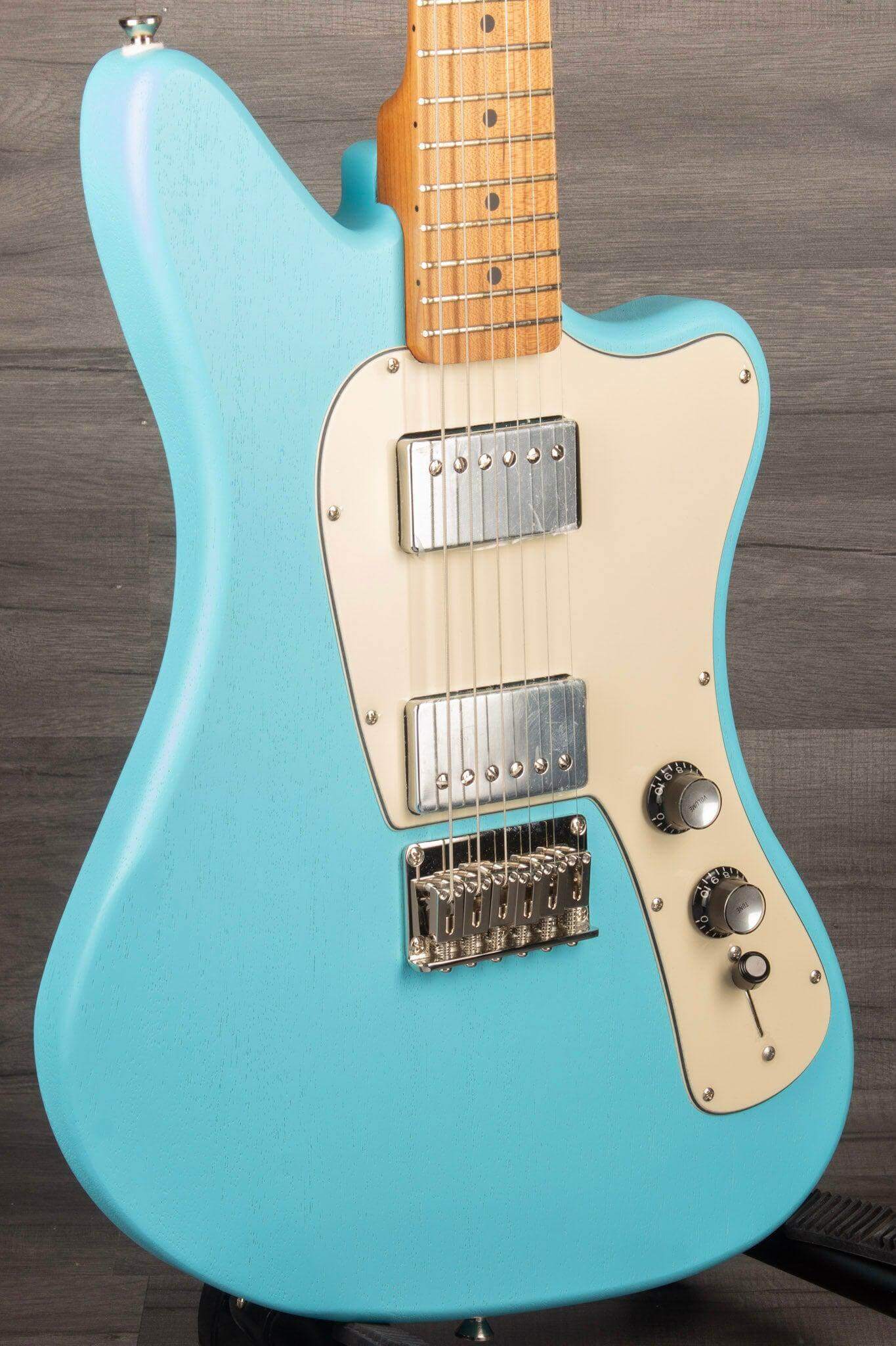 Cream T Guitars - Crossfire Standard with Pickup Swapping in Daphne Blue