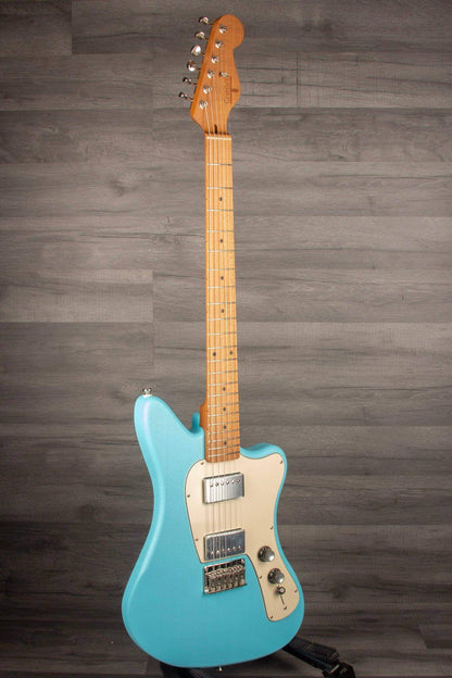 Cream T Guitars - Crossfire Standard with Pickup Swapping in Daphne Blue