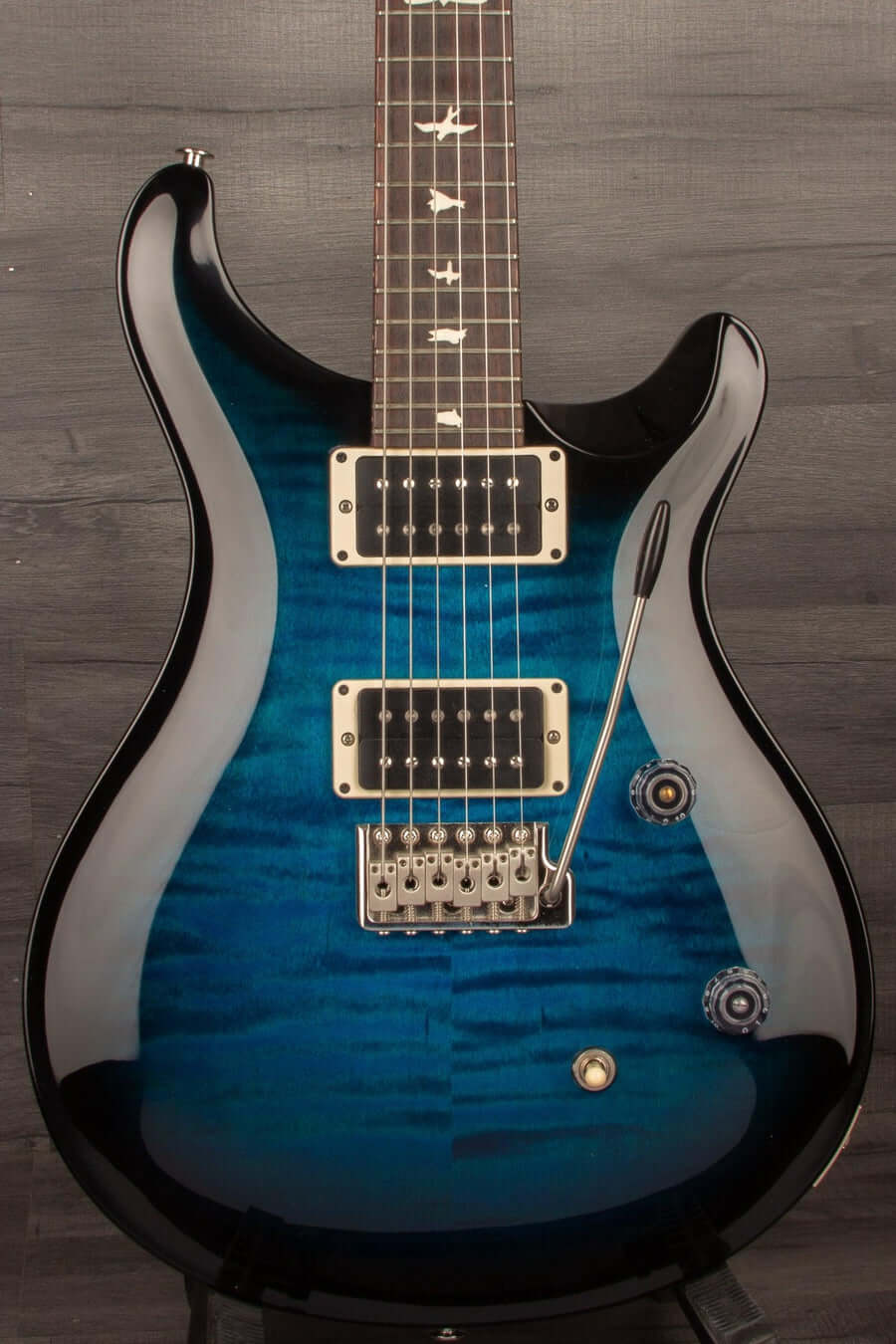 PRS CE24 Whale Blue Smokeburst, Blackout Neck