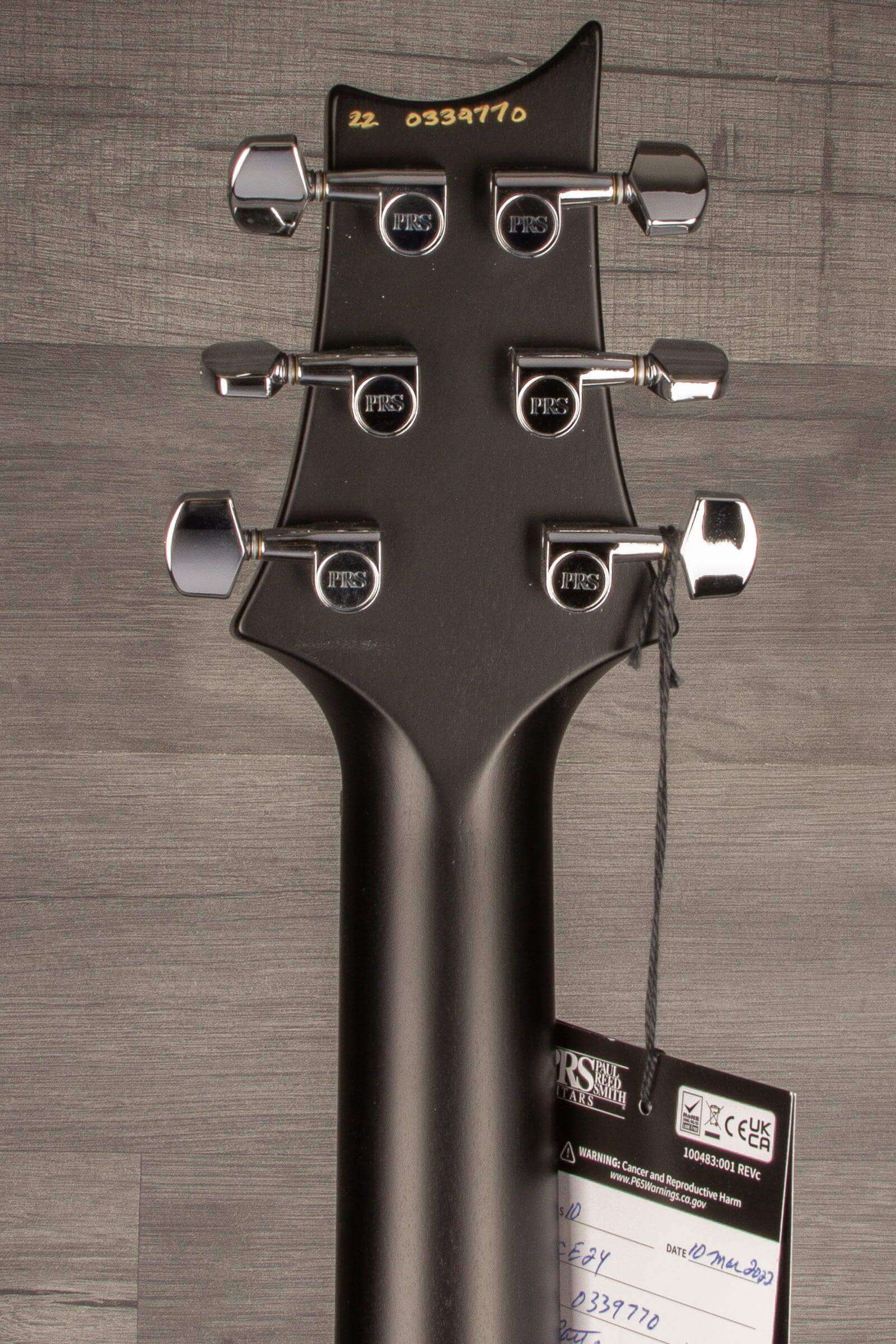 PRS CE24 Whale Blue Smokeburst, Blackout Neck