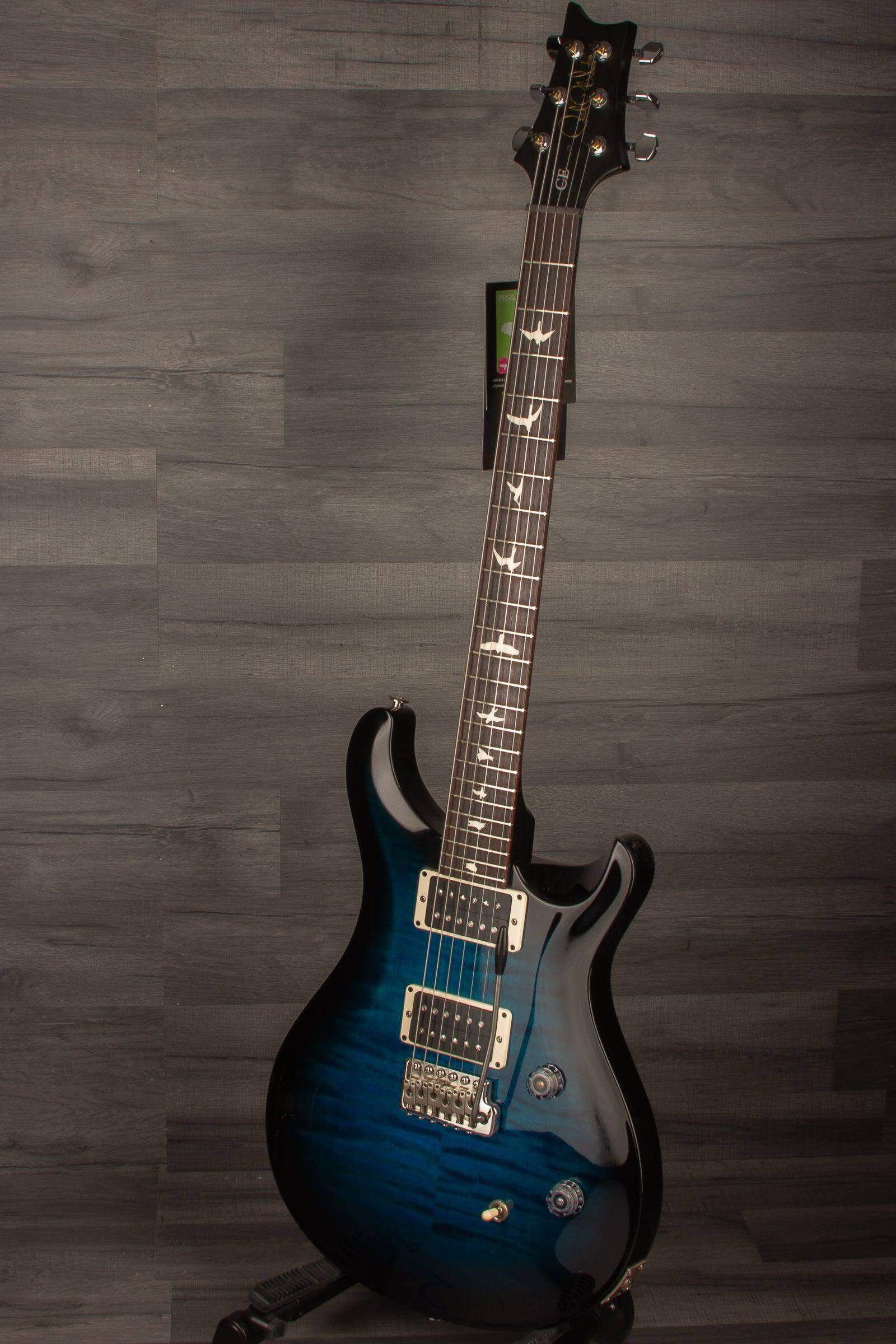 PRS CE24 Whale Blue Smokeburst, Blackout Neck - MusicStreet