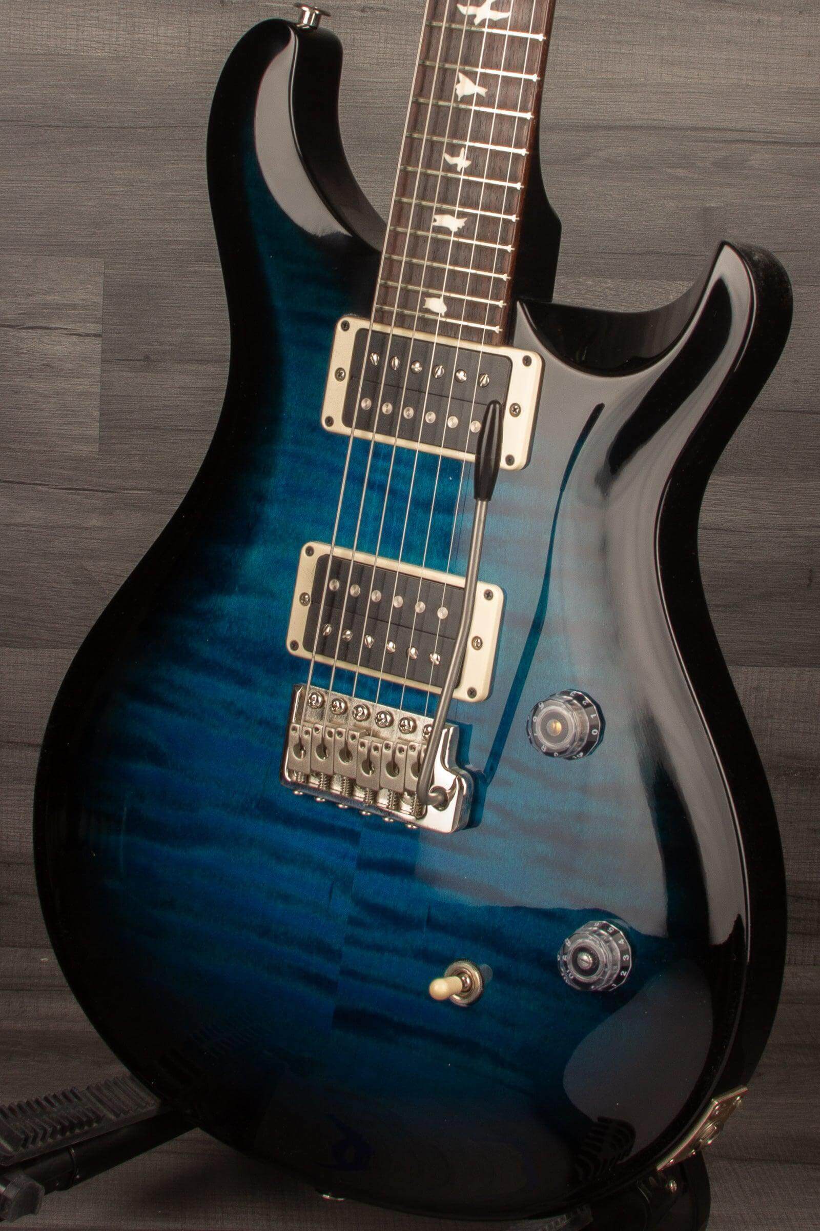 PRS CE24 Whale Blue Smokeburst, Blackout Neck - MusicStreet