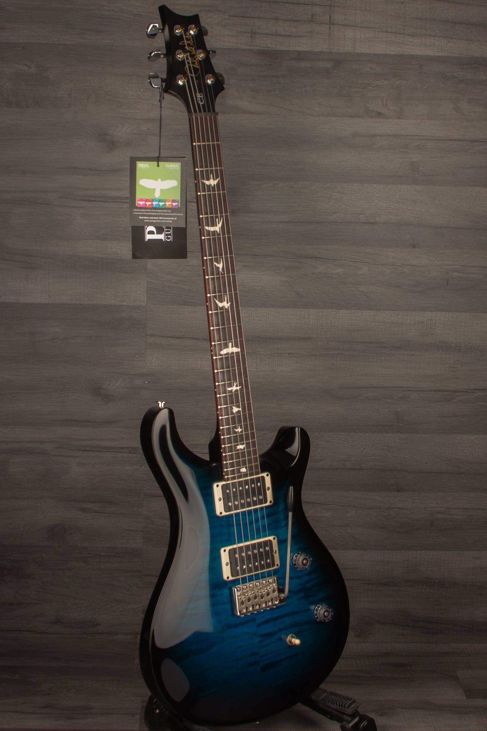 PRS CE24 Whale Blue Smokeburst, Blackout Neck