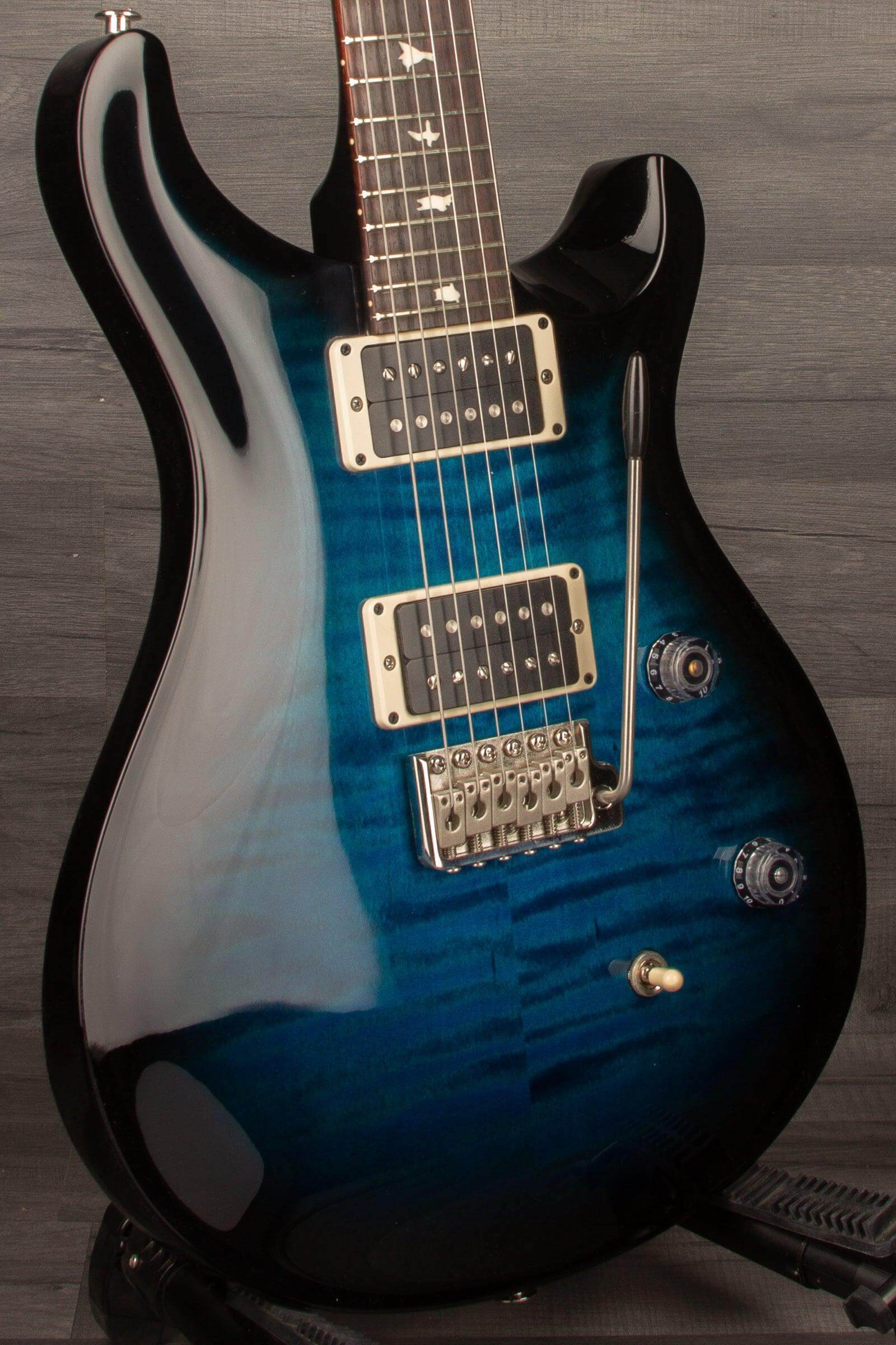 PRS CE24 Whale Blue Smokeburst, Blackout Neck