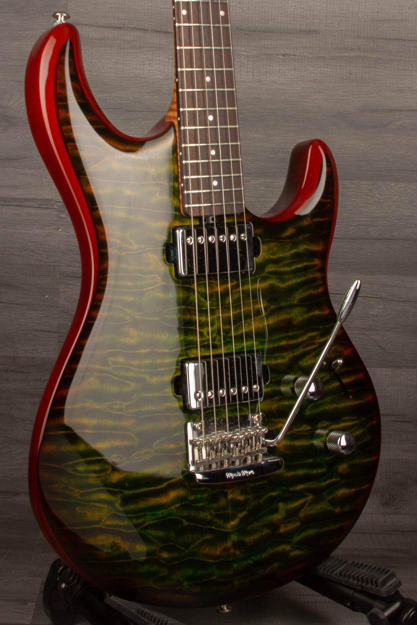 USED - Music Man Luke III Steve Lukather Signature HH - Luscious Green Quilt