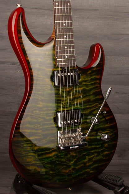 USED - Music Man Luke III Steve Lukather Signature HH - Luscious Green Quilt