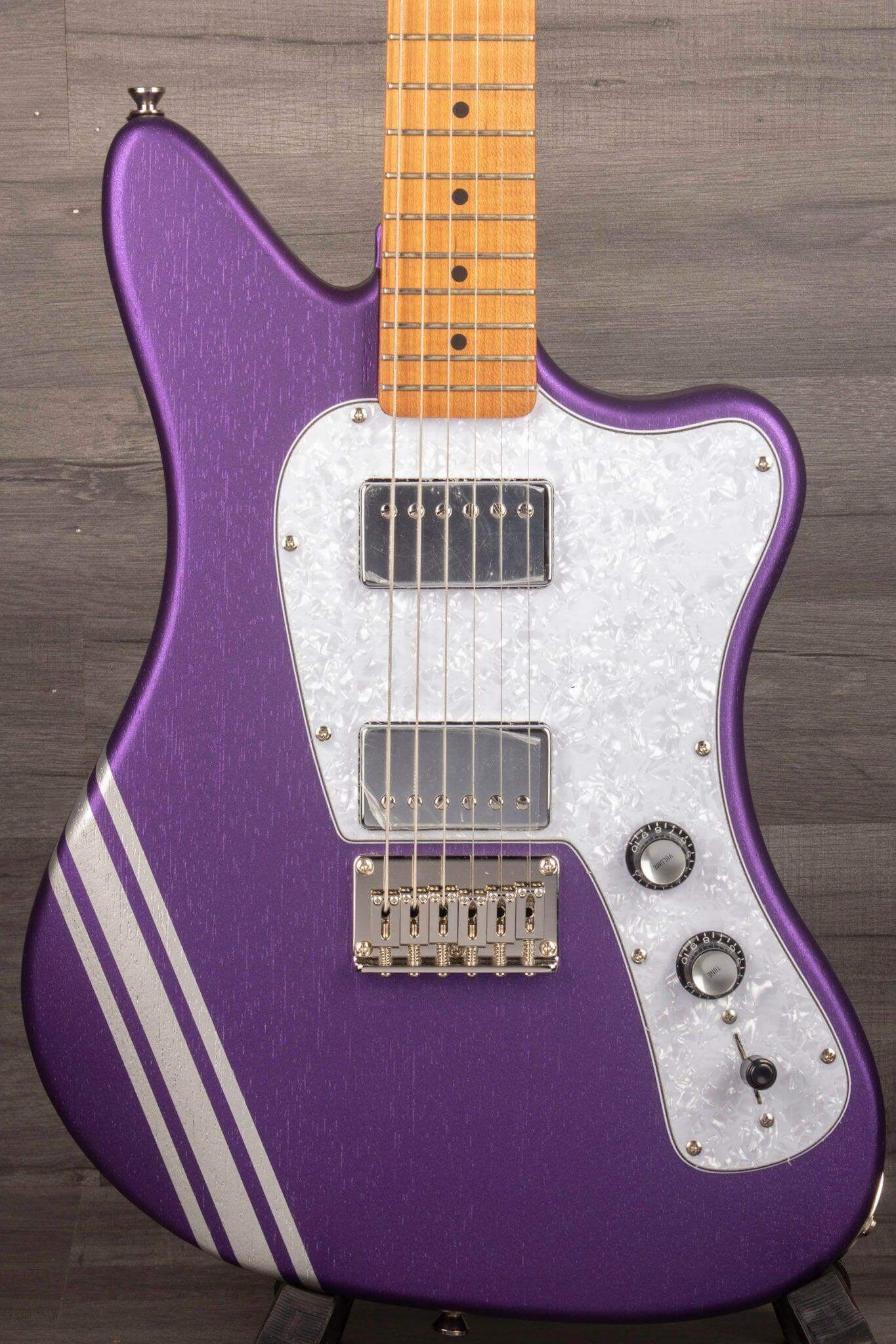 Cream T Guitars - Crossfire SRT-6 with Pickup Swapping in Metallic Purple