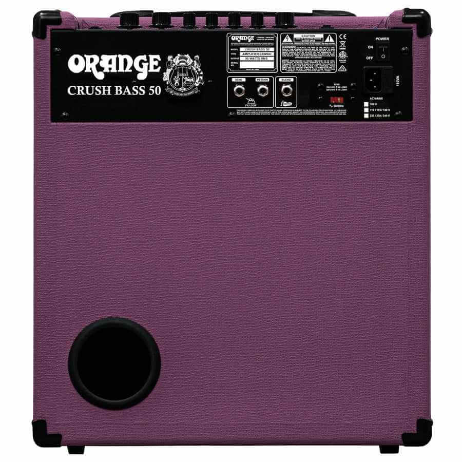 Orange Crush Bass 50 Guitar Amplifier Glen Hughes Ltd Combo - Purple