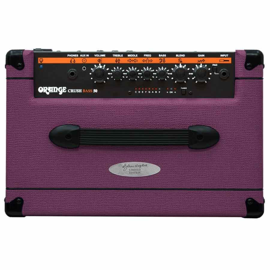 Orange Crush Bass 50 Guitar Amplifier Glen Hughes Ltd Combo - Purple