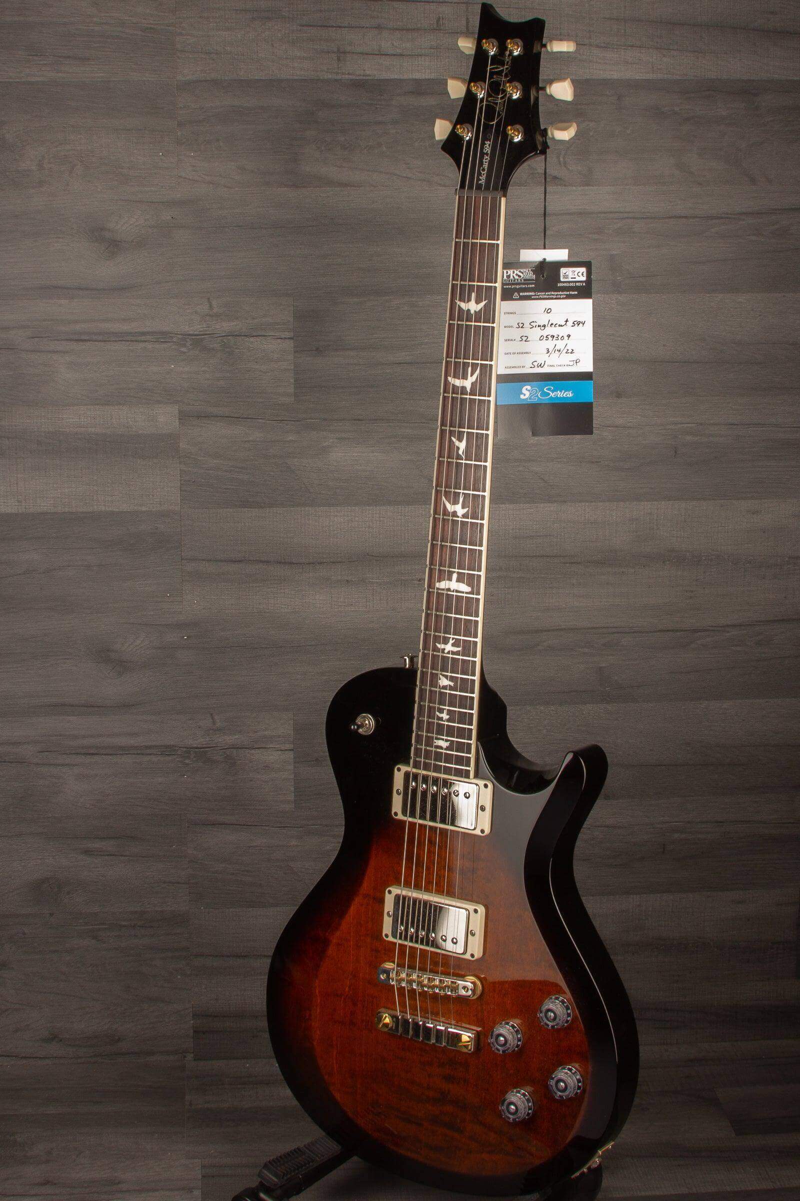 PRS S2 McCarty 594 Singlecut Electric Guitar - Burnt Amber Burst