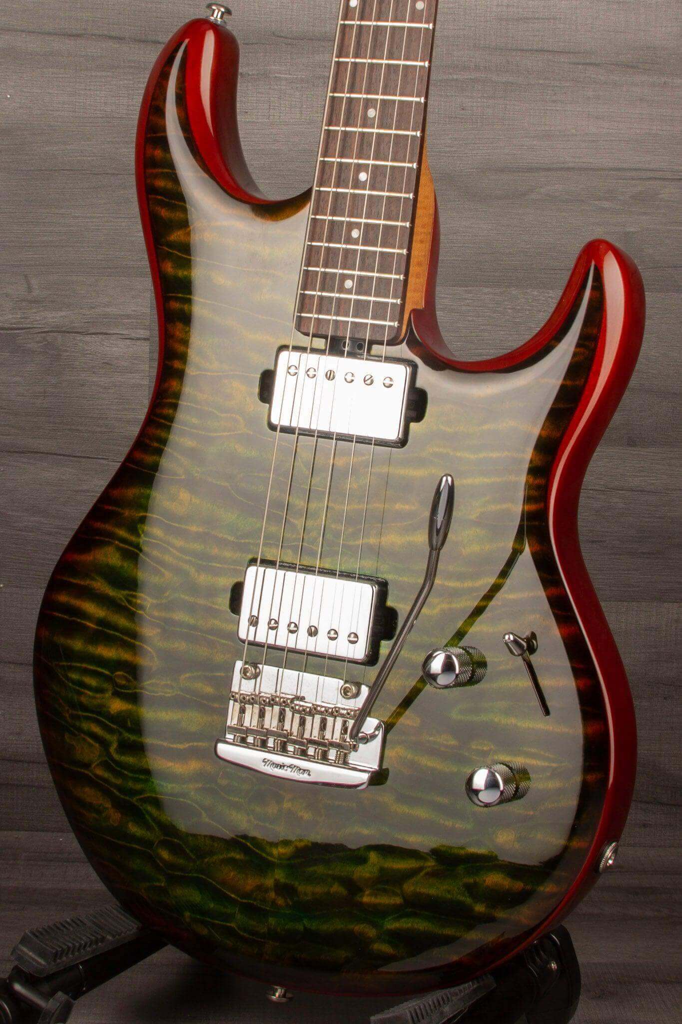 USED - Music Man Luke III Steve Lukather Signature HH - Luscious Green Quilt