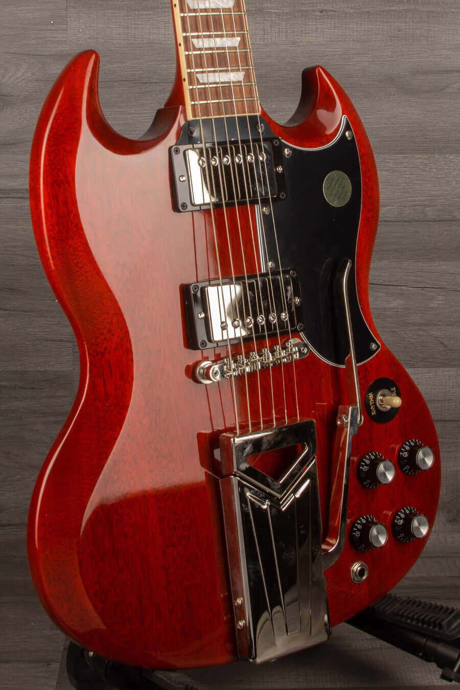 Gibson SG Standard 61 Sideways vibrola - Vintage Cherry s#227620292 - MusicStreet