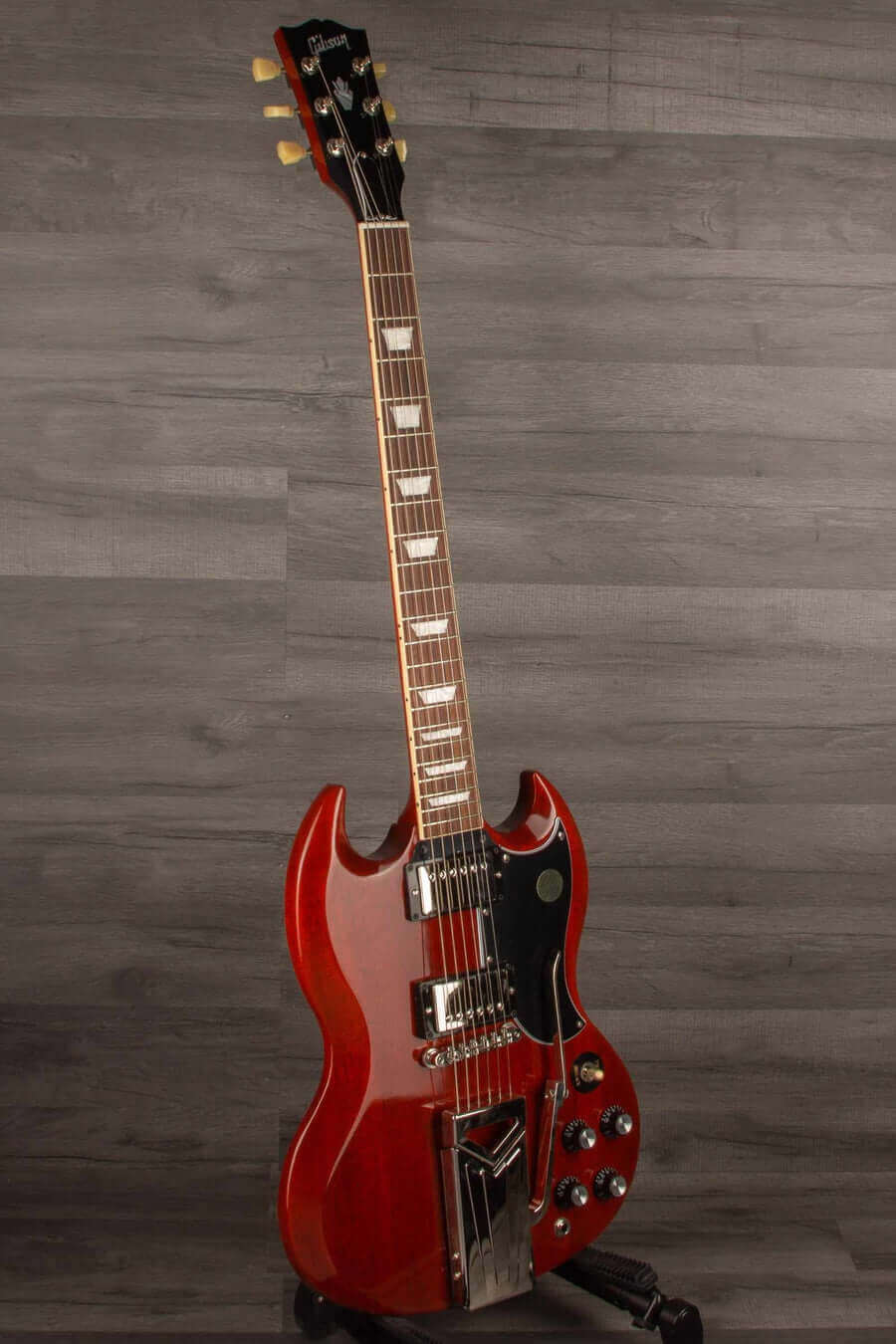 Gibson SG Standard 61 Sideways vibrola - Vintage Cherry s#227620292 - MusicStreet