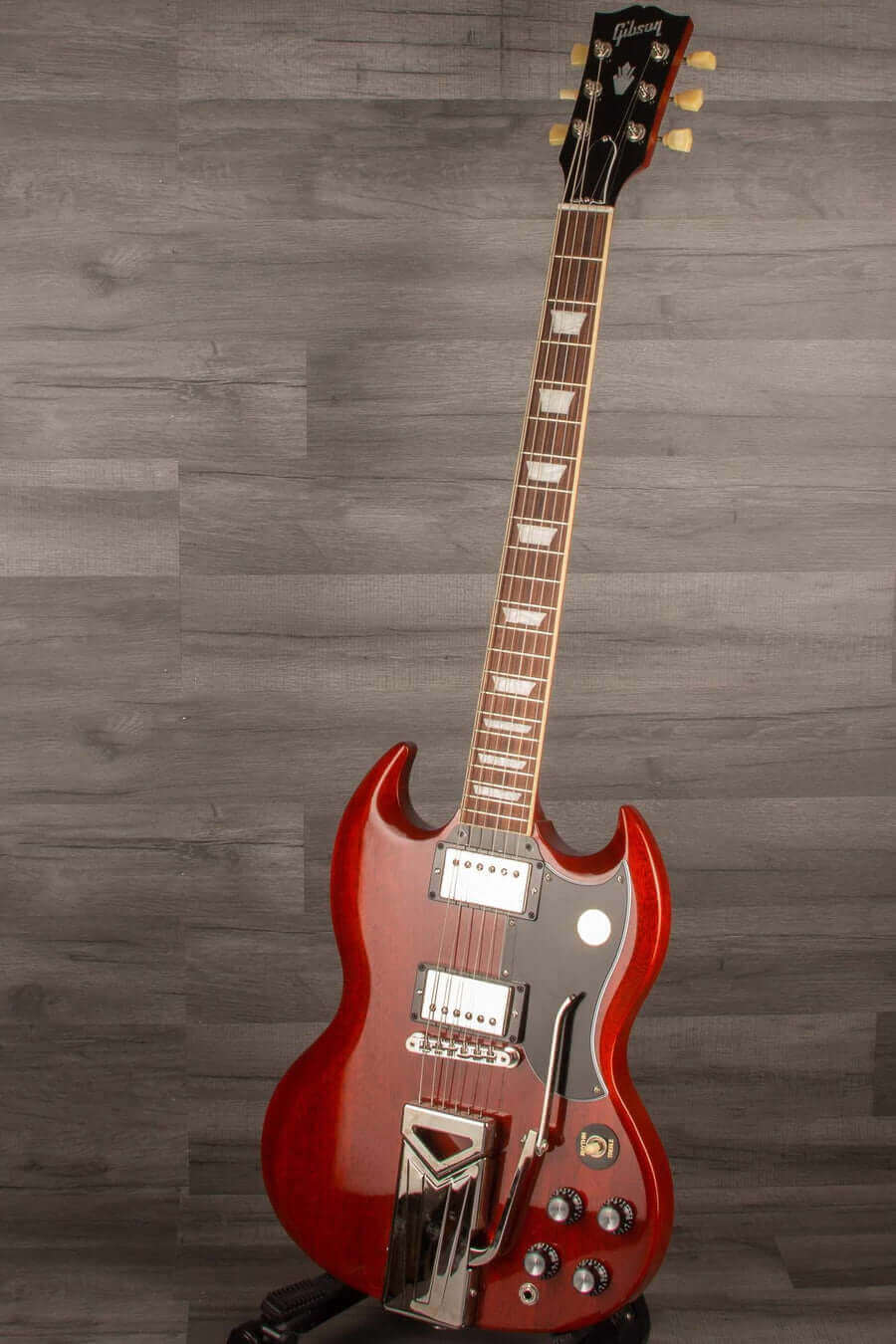 Gibson SG Standard 61 Sideways vibrola - Vintage Cherry s#227620292 - MusicStreet