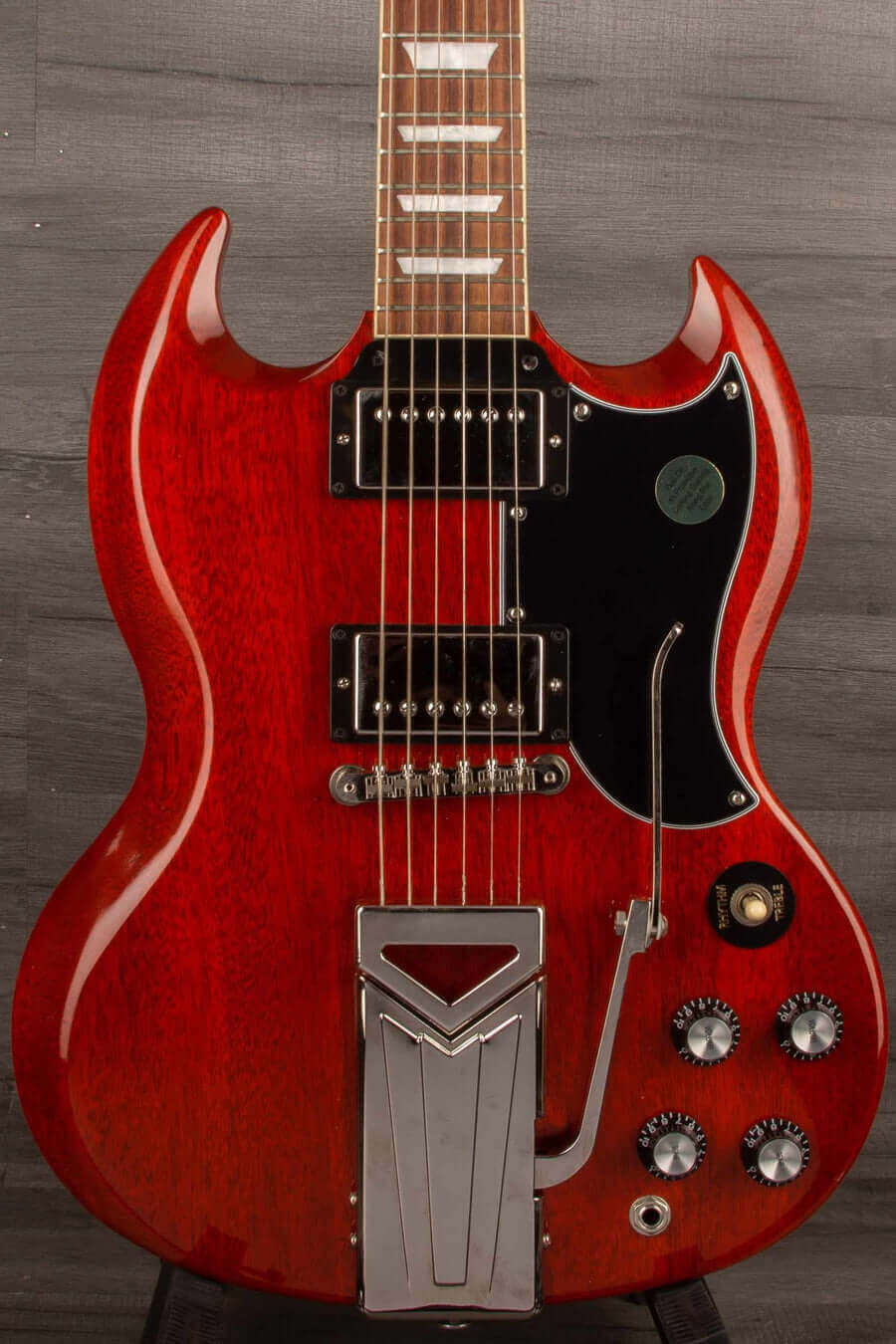 Gibson SG Standard 61 Sideways vibrola - Vintage Cherry s#227620292 - MusicStreet