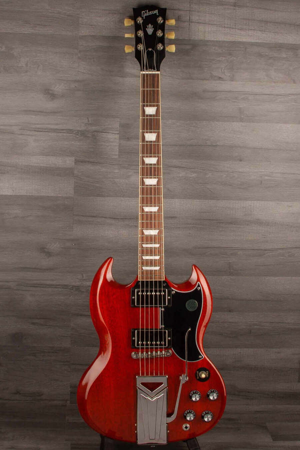 Gibson SG Standard 61 Sideways vibrola - Vintage Cherry s#227620292 - MusicStreet