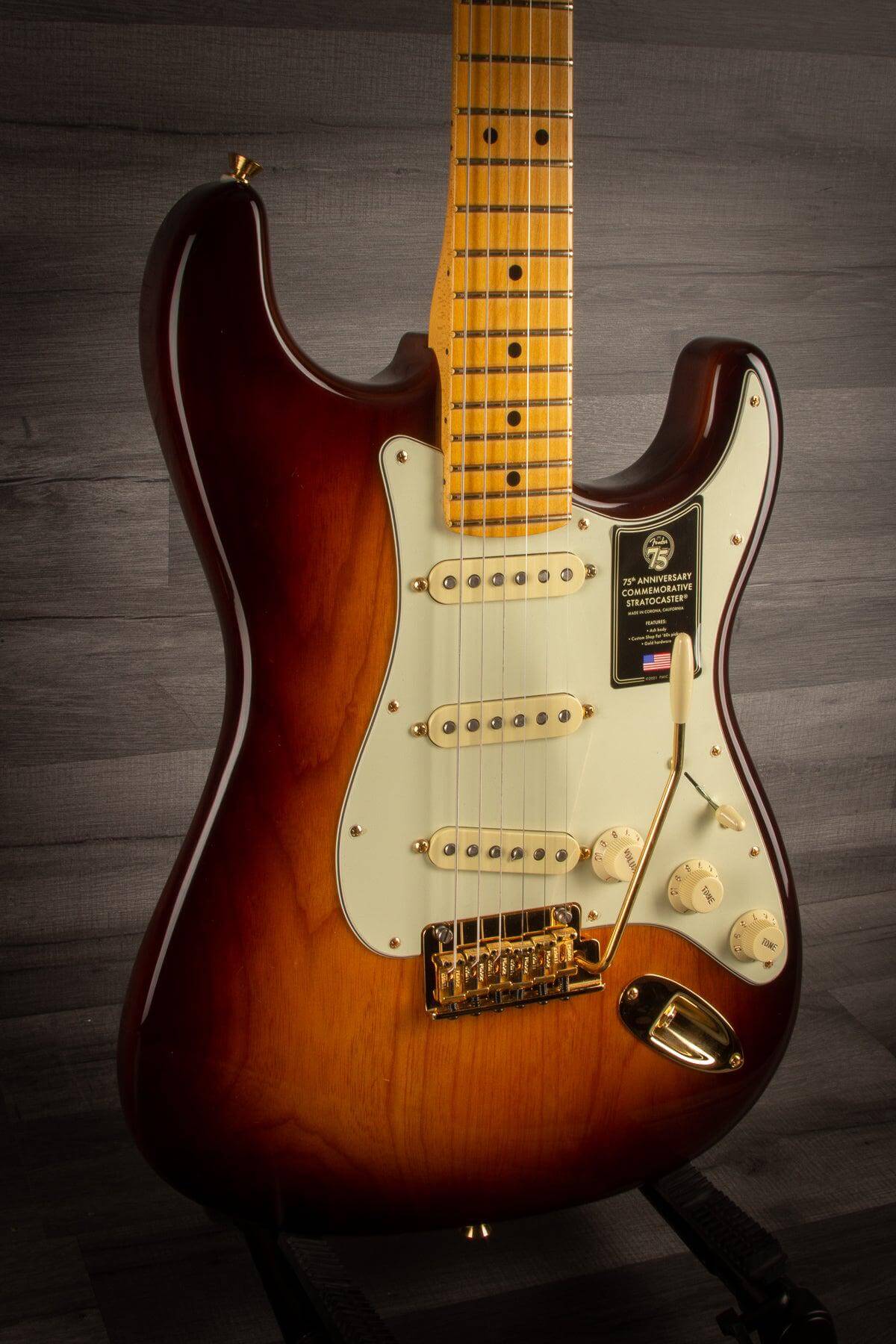 Fender 75th Anniversary Commemorative Stratocaster 2-Colour Bourbon Burst