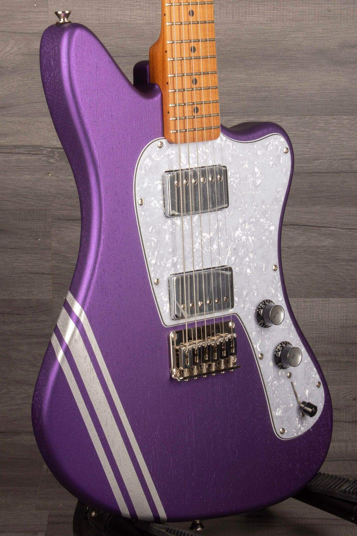 Cream T Guitars - Crossfire SRT-6 with Pickup Swapping in Metallic Purple