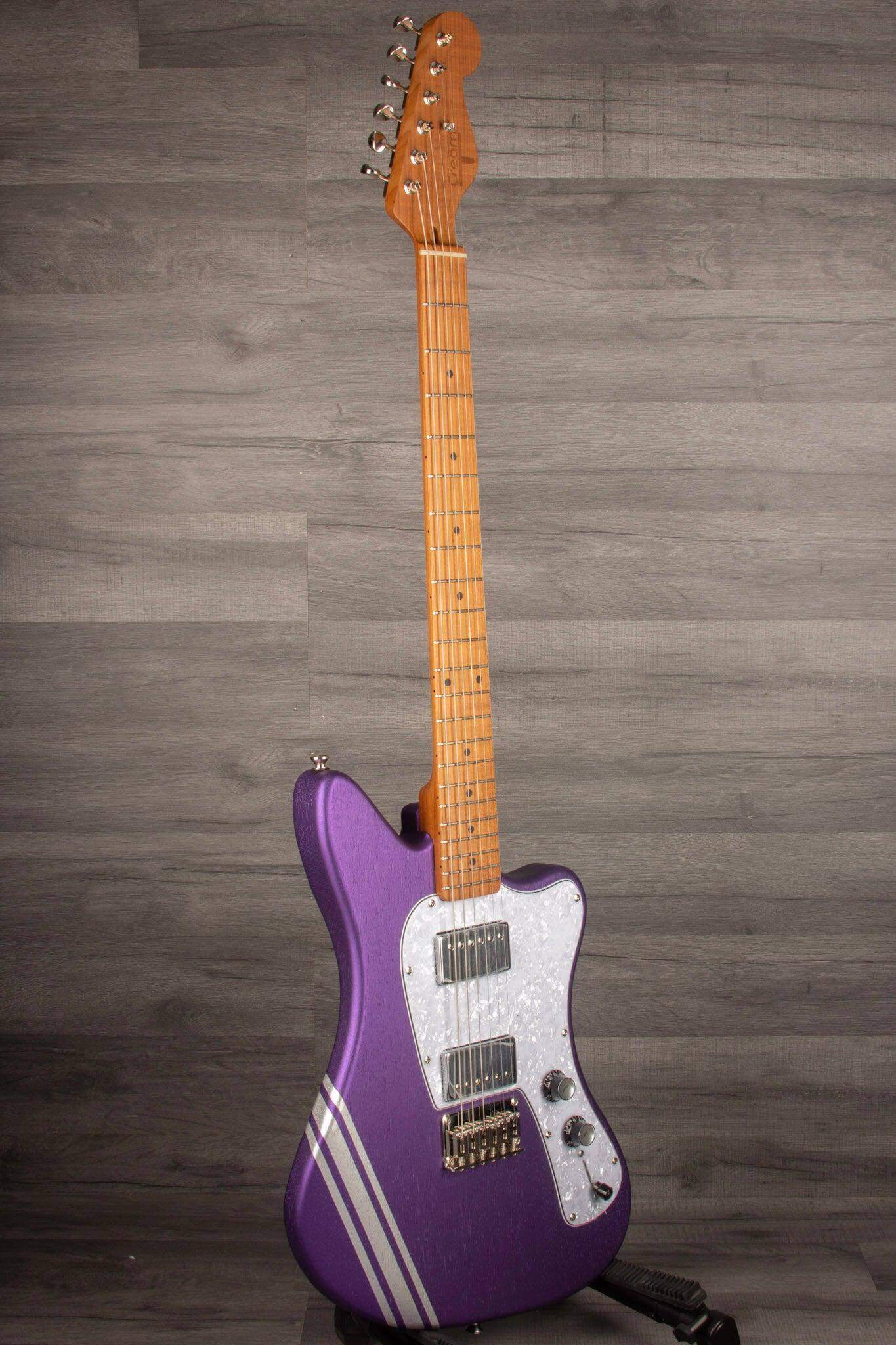 Cream T Guitars - Crossfire SRT-6 with Pickup Swapping in Metallic Purple