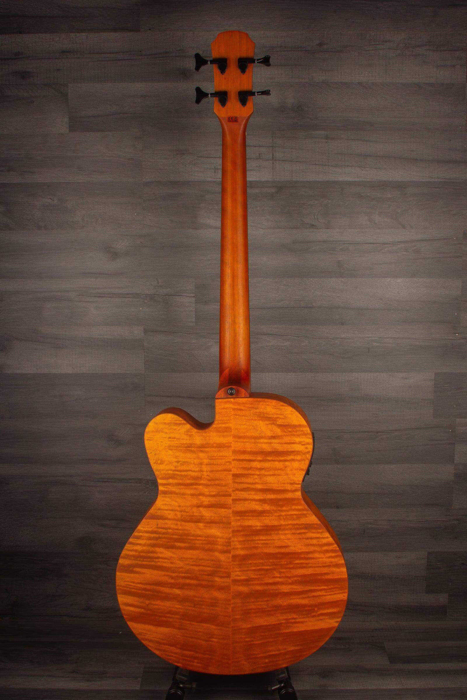 Aria FEB F2M Stained Brown Medium Scale Acoustic - Bass Guitar