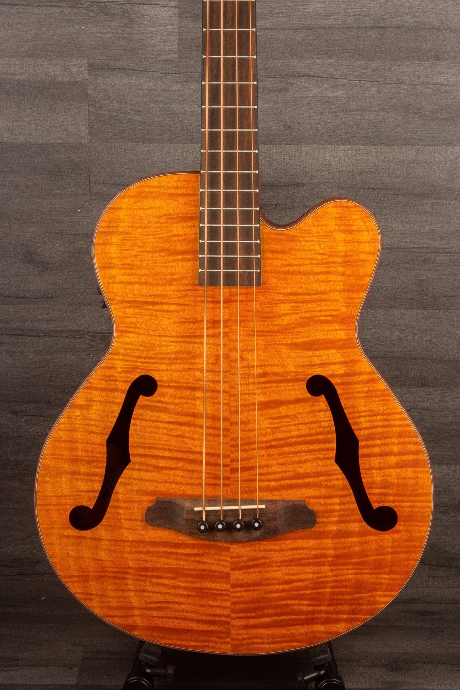 Aria FEB F2M Stained Brown Medium Scale Acoustic - Bass Guitar