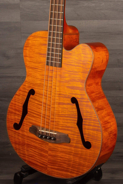 Aria FEB F2M Stained Brown Medium Scale Acoustic - Bass Guitar
