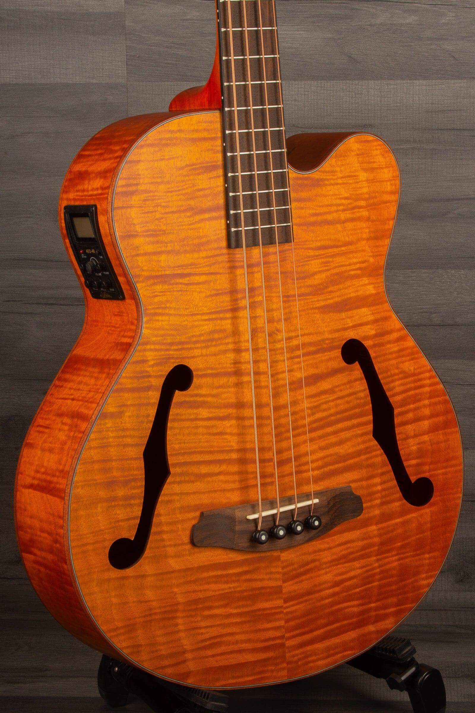 Aria FEB F2M Stained Brown Medium Scale Acoustic - Bass Guitar