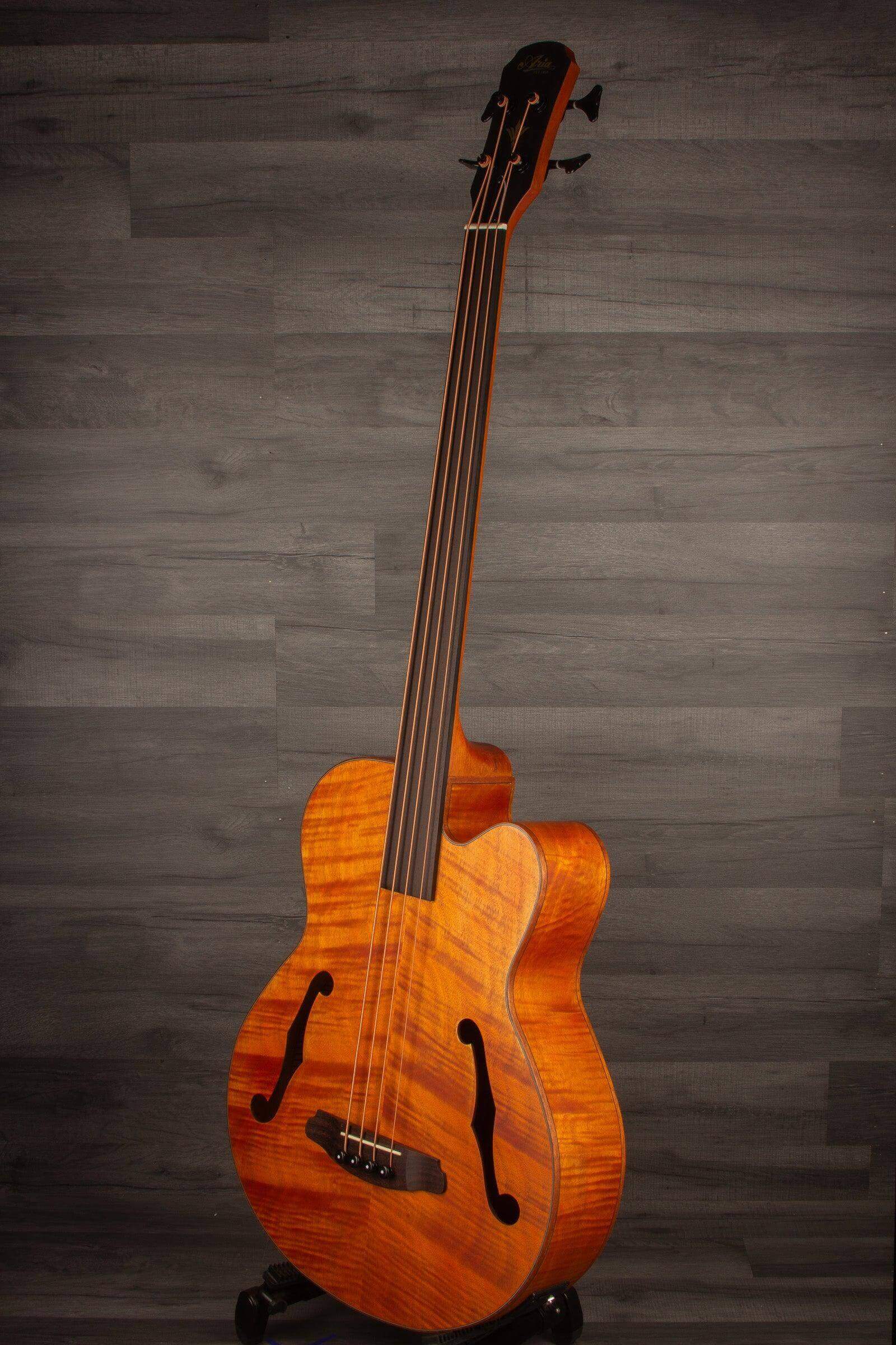 Aria FEB F2M/FL Medium scale Fretless Acoustic Bass Natural - MusicStreet