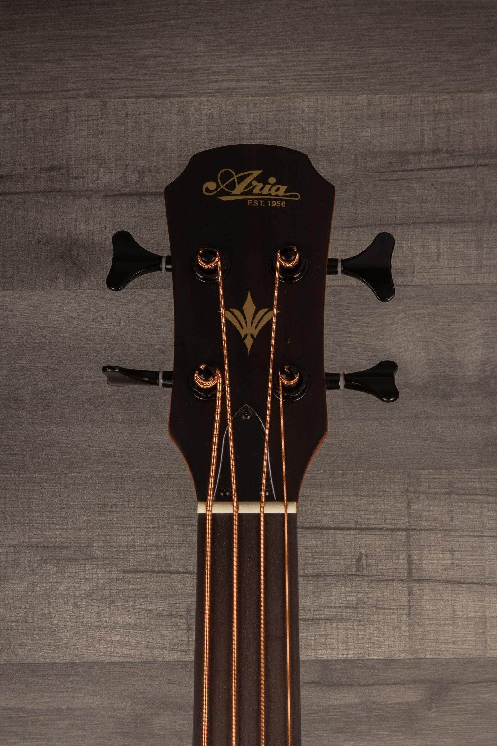 Aria FEB F2M/FL Medium scale Fretless Acoustic Bass Natural - MusicStreet