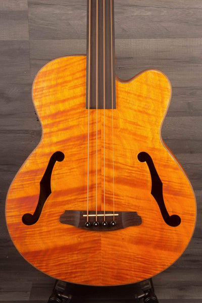 Aria FEB F2M/FL Medium scale Fretless Acoustic Bass Natural