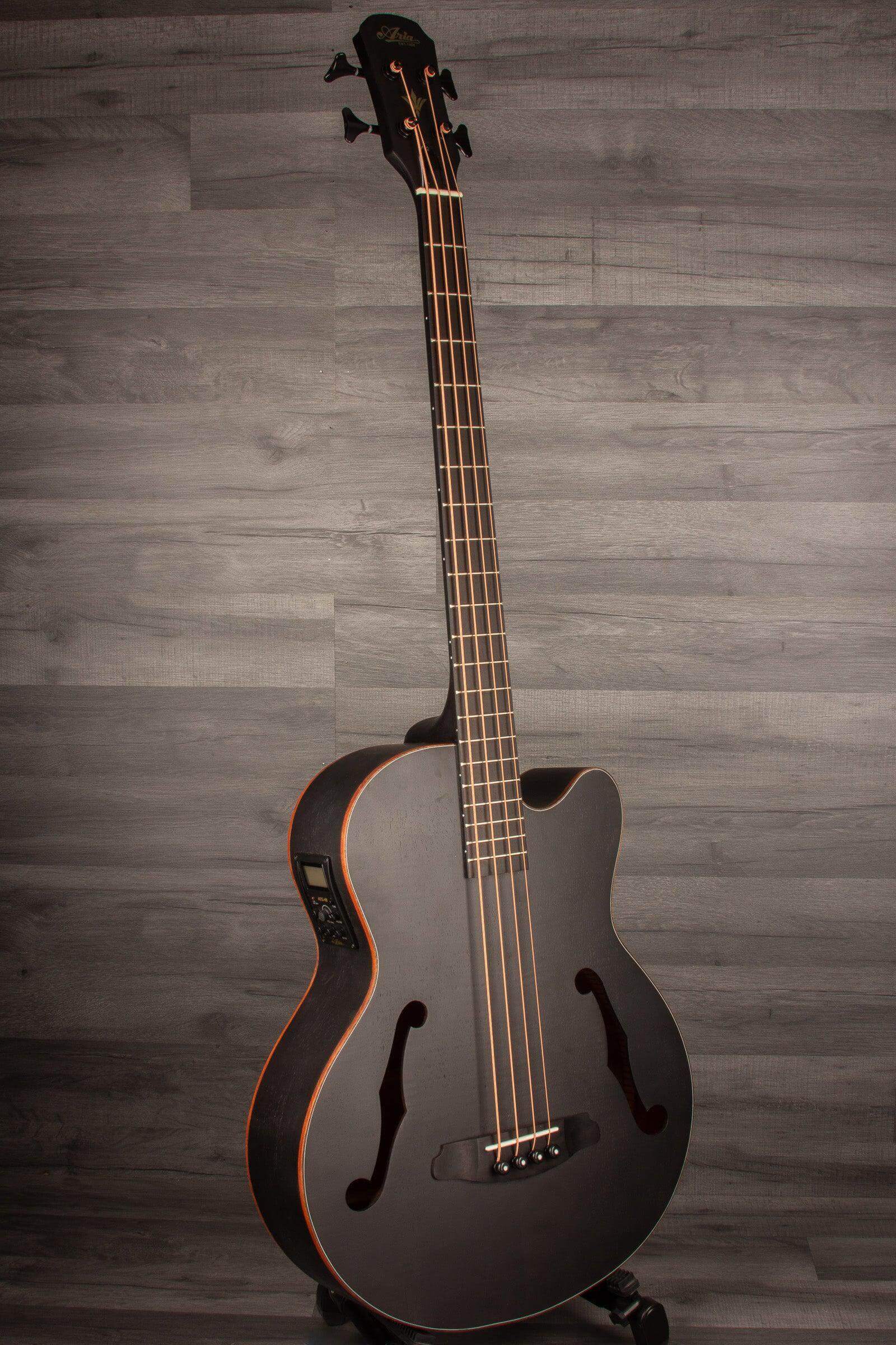 Aria FEB F2M Satin Black Medium scale Acoustic Bass - MusicStreet