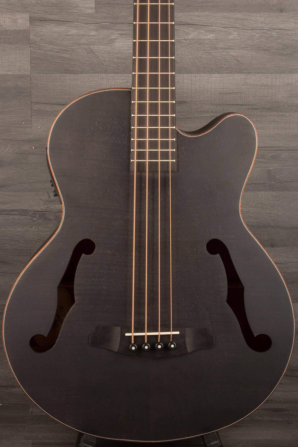 Aria FEB F2M Satin Black Medium Scale Acoustic - Bass Guitar