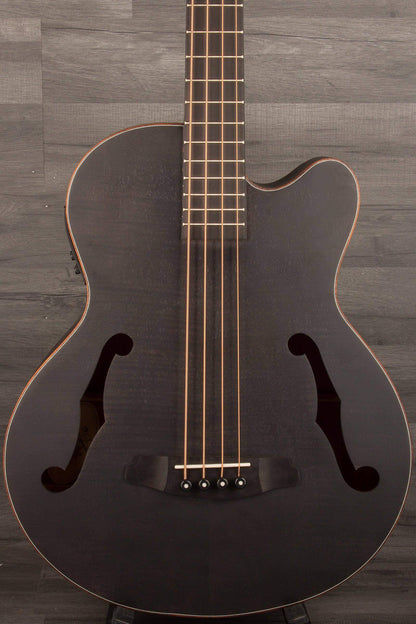 Aria FEB F2M Satin Black Medium Scale Acoustic - Bass Guitar