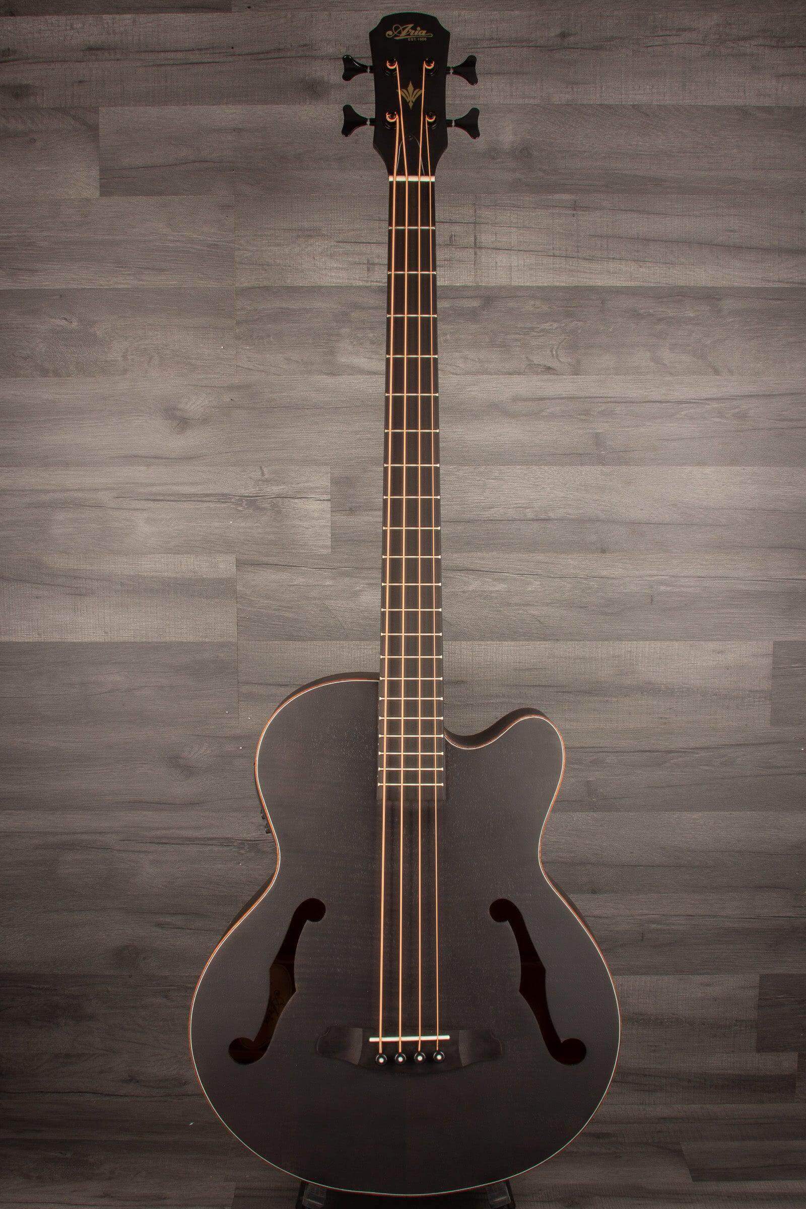 Aria FEB F2M Satin Black Medium scale Acoustic Bass - MusicStreet