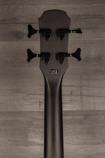 Aria FEB F2M Satin Black Medium Scale Acoustic - Bass Guitar