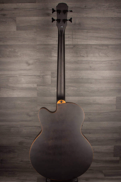 Aria FEB F2M Satin Black Medium Scale Acoustic - Bass Guitar