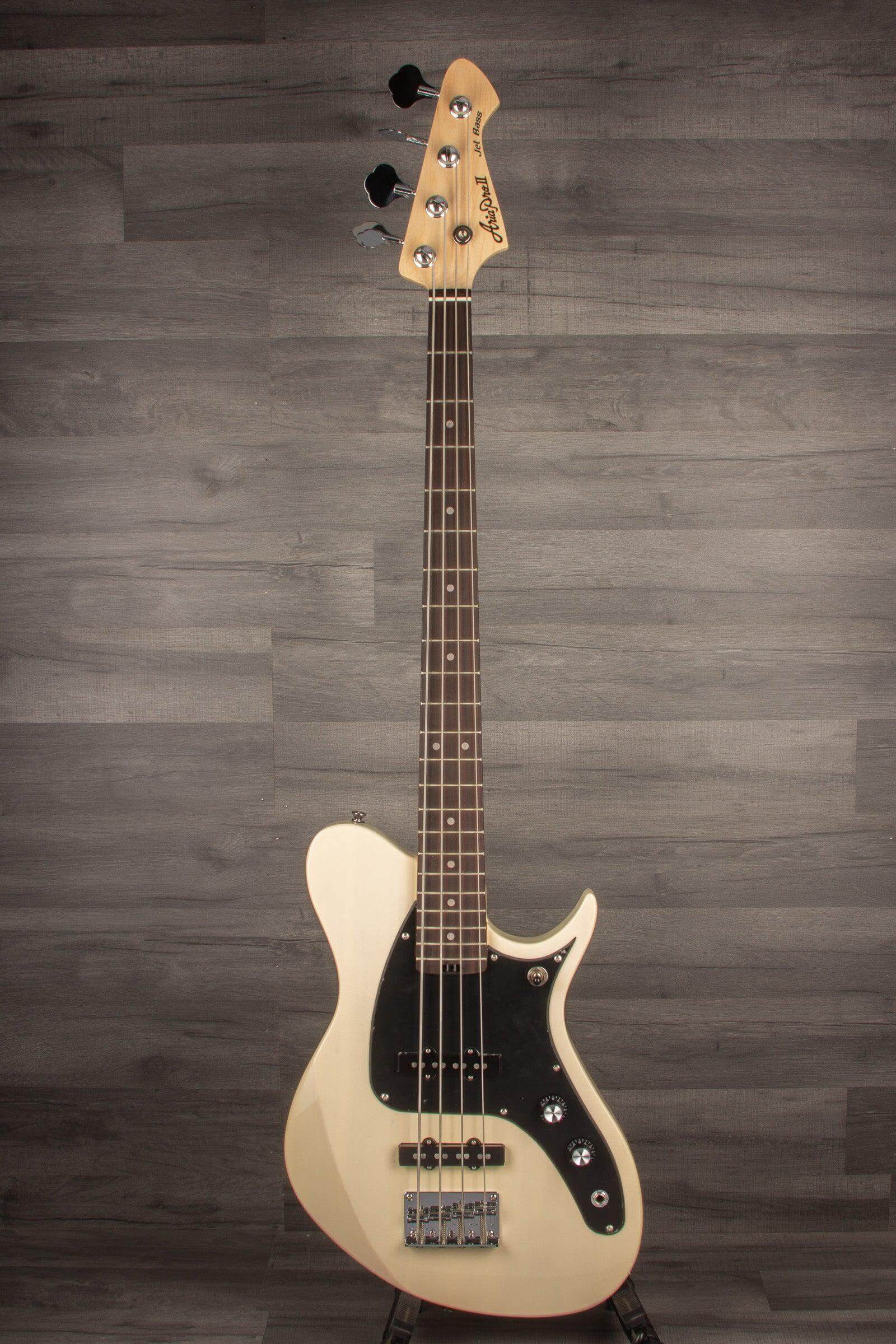 Aria Jet Bass Vintage White - MusicStreet